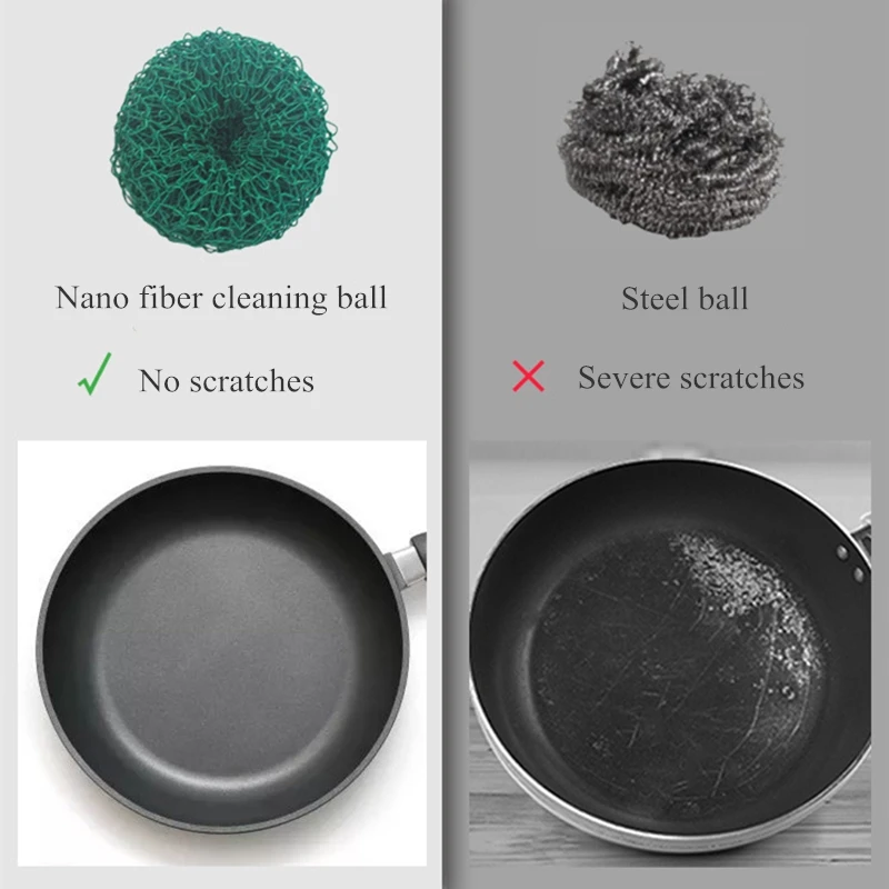 Scourer with handle nano sponge steel wool fireworks aluminum scourer magic Kitchen Cleaning tools useful gadgets for bathroom