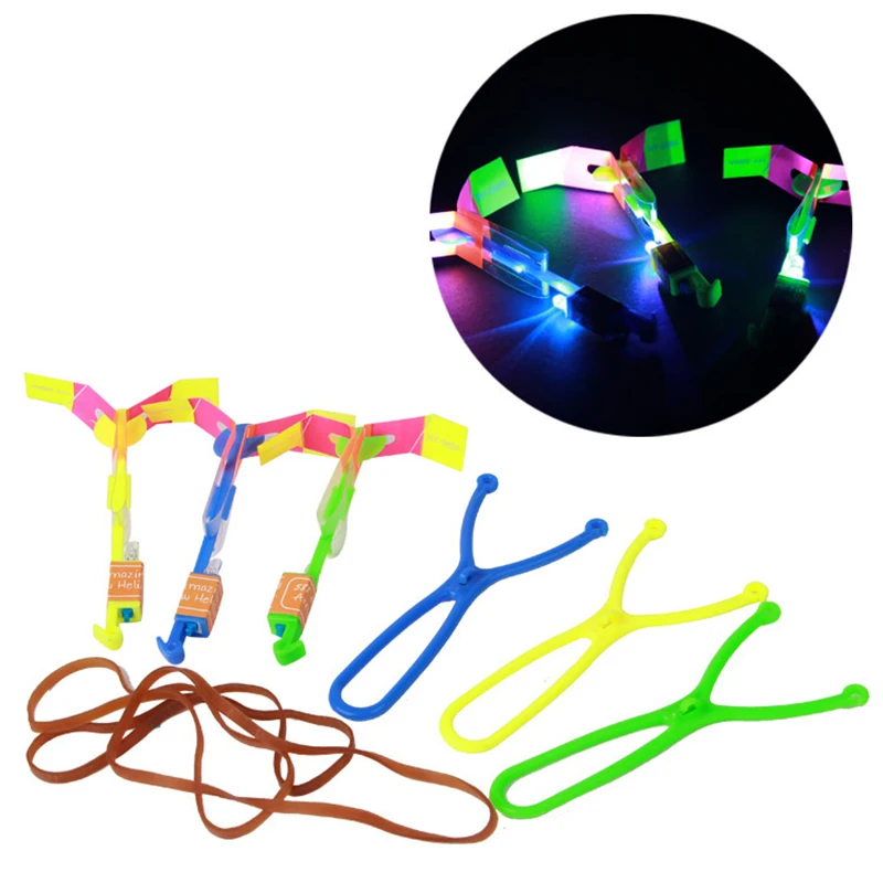 New luminous flashing LED light large slingshot flying arrow puzzle outdoor children's catapult toy the best gift for children