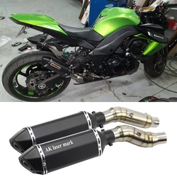 Motorcycle Exhaust System aK Escape moto Slip on For Kawasaki Z1000 2010-2021 Z1000SX Exhaust Muffler Scooter DB killer mid pipe
