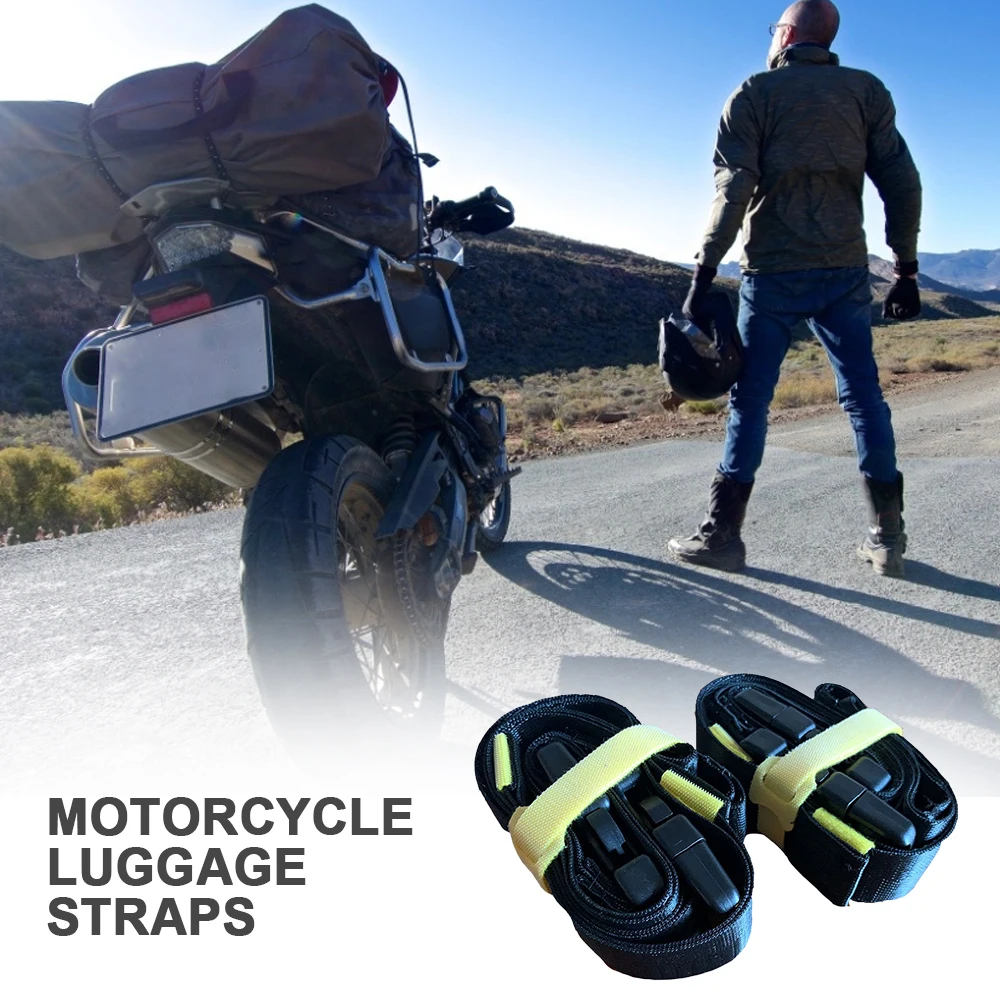 2 Stuks Nylon Motorfiets Bagage Strap Quick Release Riem Cross-Country Motorrijden Apparatuur Universele Elastische Koord