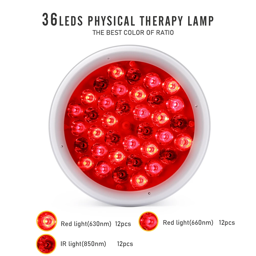 30W 660nm Red Light 850nm Infrared Therapy Lamp LED Bulb for Skin Pain Relief Physiotherapy Red Grow Light E40