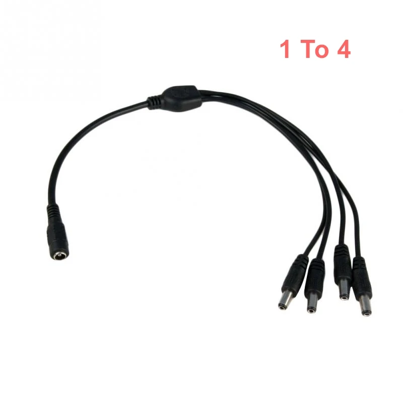 10Pcs/Lot Surveillance Camera 1 Female to 2 3 4 5 8 Male Splitter Plug Cable DC 12V Power Adapter Connector Cord for CCTV System