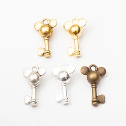 20 Pieces 18*11mm Alloy Metal Cute Mouse Key Charms Pendants Tibetan Findings For Making DIY Handmade Jewelry