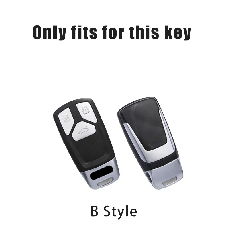 Car Key Cases Cover Shell Fob For Audi A4L A4 B9 Q5 Q7 TT TTS TFSI A5 S5 8S 2016 2017 2018 2019 2020 2021 Keychain Accessories