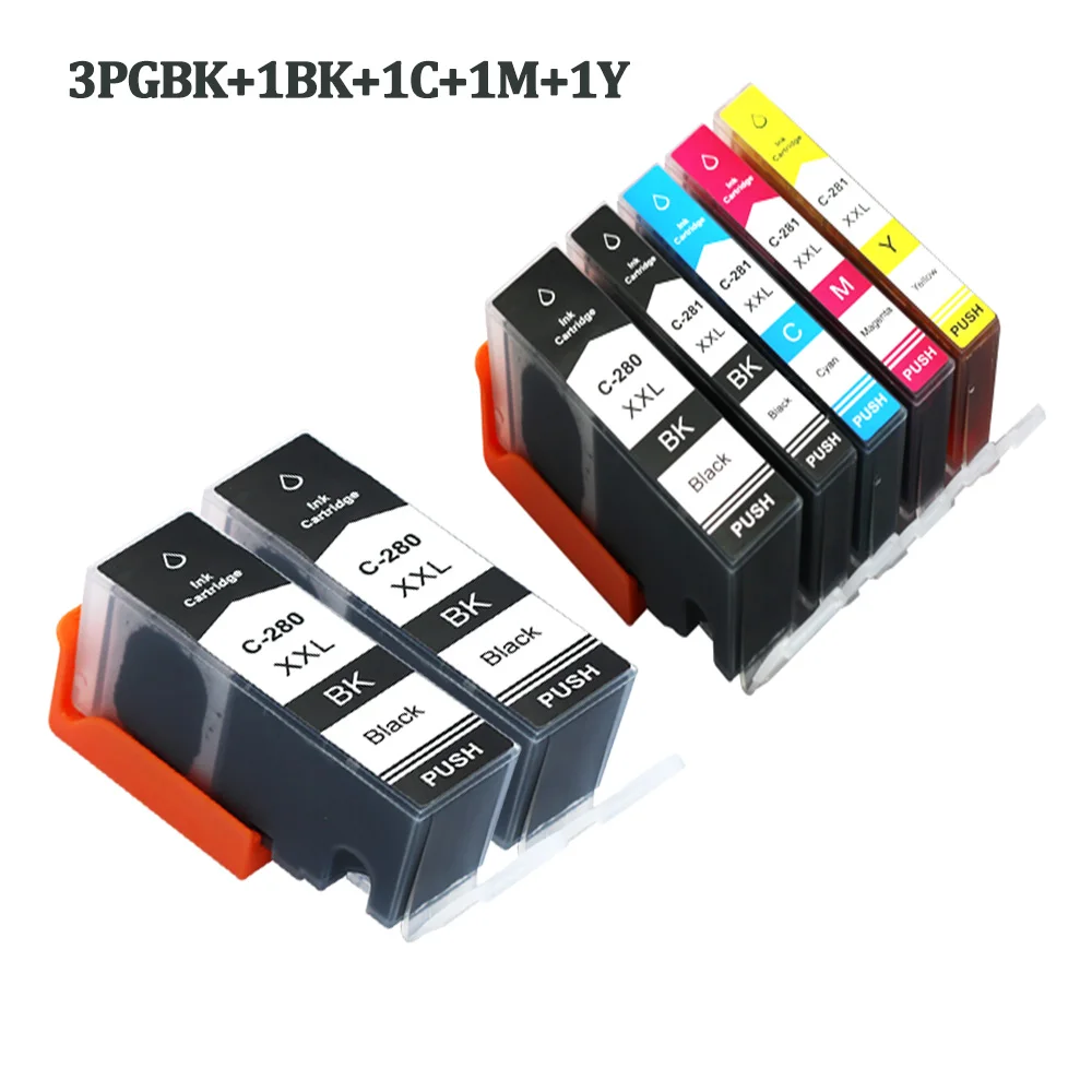 Compatible Canon 280XXL 281XXL 280 281 Work for Canon TS9120, TS8220, TS8120, TS8320 Printers