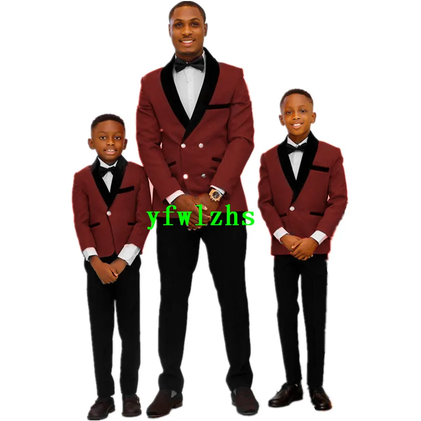 

Handsome Double-Breasted Groomsmen Shawl Lapel Groom Tuxedos Men Suits Wedding/Prom Best Blazer ( Jacket+Pants+Tie) B533