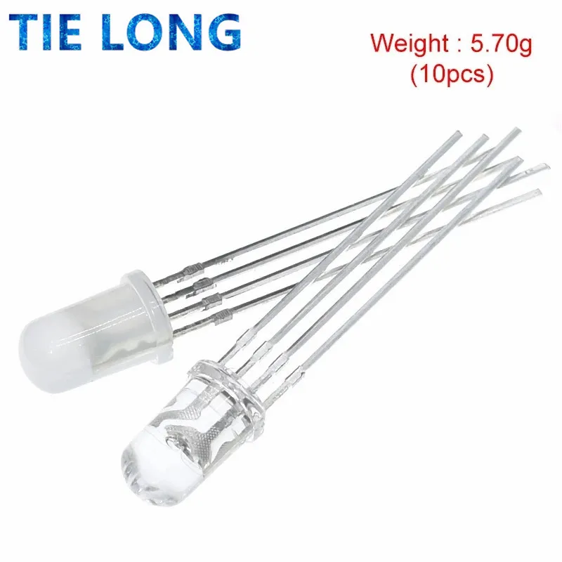 Diodes électroluminescentes à LED RVB, cathode commune, anode commune Leic-document, f5 RVB, surbrillance diffuse et transparente pour Ardu37, 5mm, 10 pièces