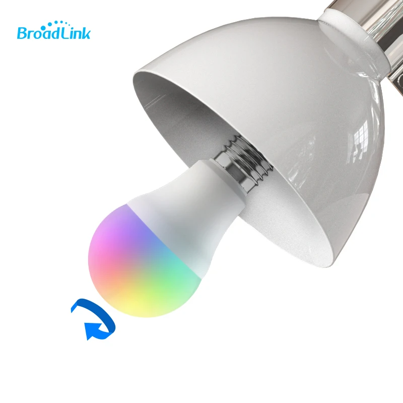 Broadlink LB26 R1 E26 110V smare Wi-Fi dimmer RGB ledes izzó  működik vel Google kereső haza aleax IFTTT