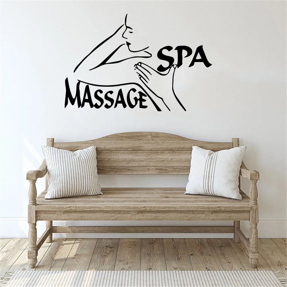 

Free shipping massage spa Home Decor Modern Acrylic Decoration vinyl Stickers Home Party Decor Wallpaper Commercial Stickers