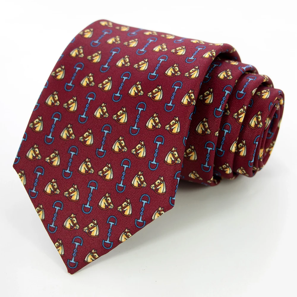 Neue modische Herrenkrawatte mit Print, handgefertigt, 8 cm Seidenkrawatte, Paisley-Blumenmuster, geometrische Krawatte für Geschäft, Party, Hochzeit, Geschenk. – Detail 10