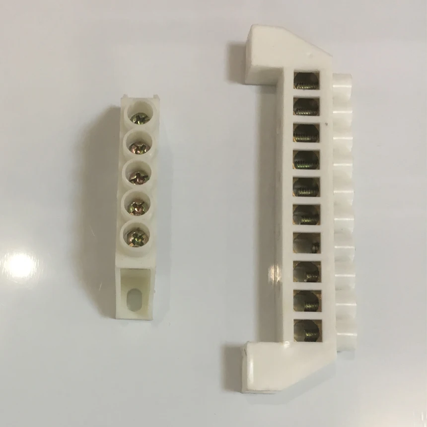 White 5P 7P 10P 12P 5 7 10 12 Position Hole Gound Neutral Wire Row Brass Connector Busbar Bar Strip Bridge Screw Terminal Block