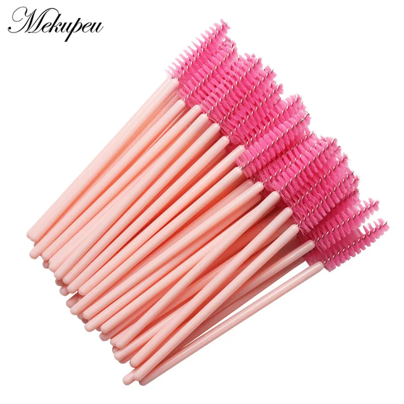 50 PCS Disposable Mascara Wands Applicator Makeup Brush Eyelash Extension Lash brushes Colorful Crystal Brushes Tools