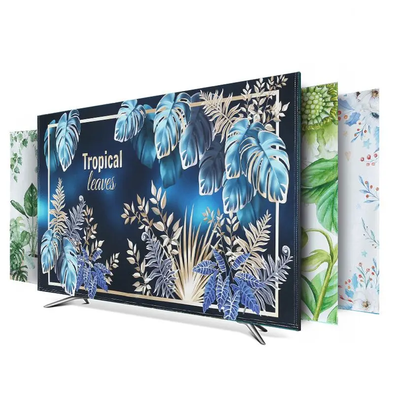 New Simple Fashion Printing TV Cover LCD TV Dust Cover Cover 52/55/60/65/70 Inch Desktop Hanging Universal Protective Case