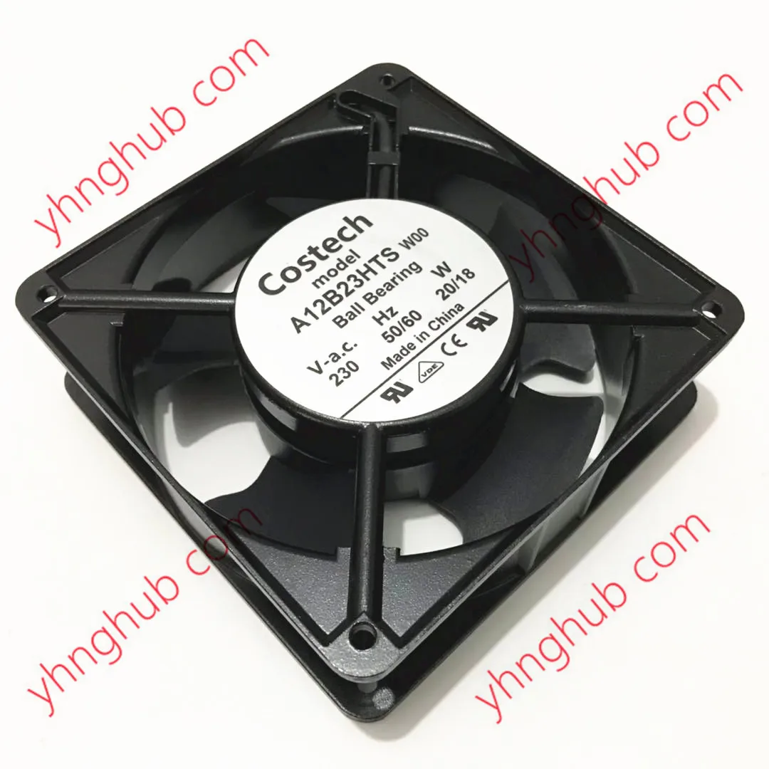 

Costec A12B23HTS AC 230V 120x120x38mm 2-Pin Server Cooling Fan