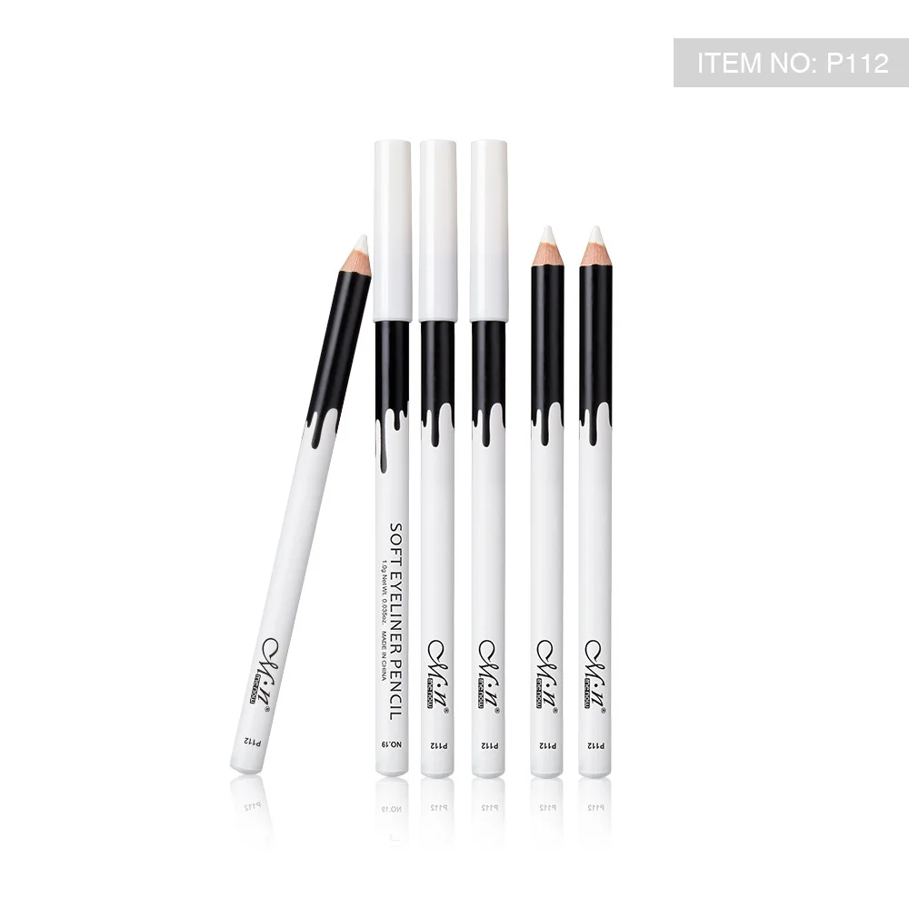 

6 Pcs Menow P112 Silkworm Brightening White High Gloss Waterproof Eyeliner Pen Makeup Pencil Cosmetic Gift Hot Selling