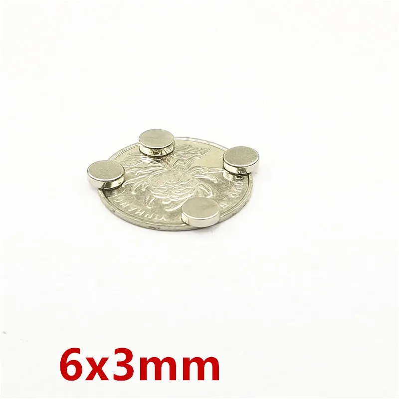 

LEDERE 100pcs Magnets 6x3 N35 Super Disc 6x3mm Cylinder Rare Earth Neodymium Magnets 6*3 Art Craft Connection 6mm*3mm 6*3mm