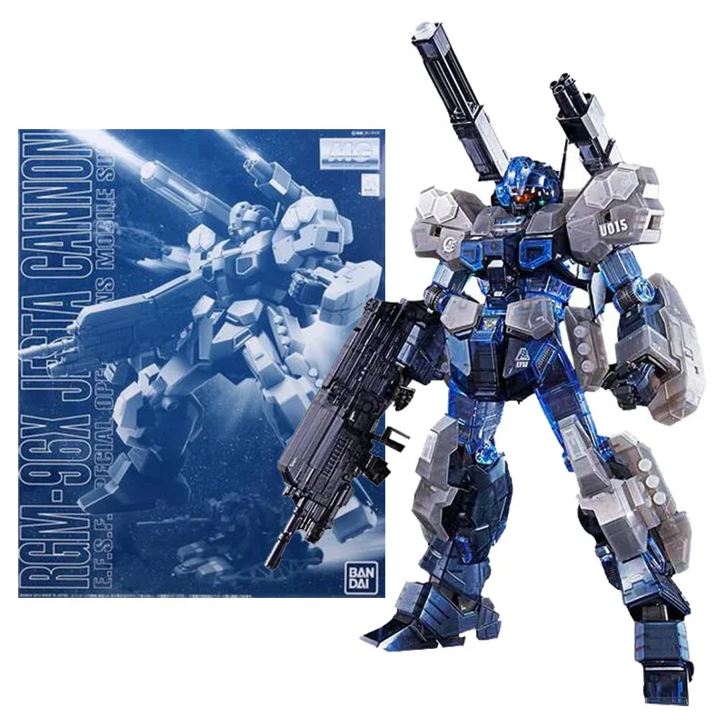 

Набор моделей Bandai Gundam, аниме-фигурка MG 1/100 RGM-96X Jesta, прозрачная цветная Оригинальная фигурка Gunpla, аниме, игрушки для детей