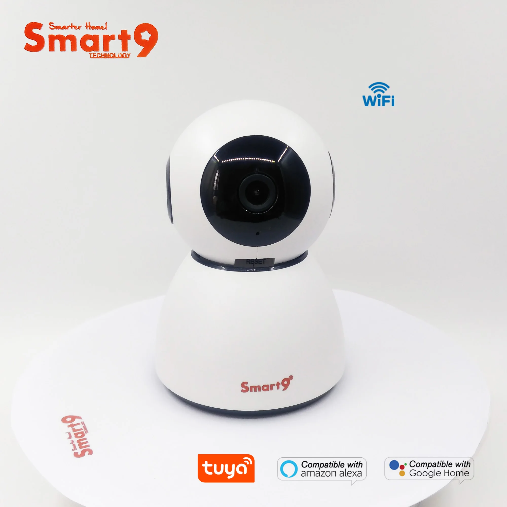 Smart9 Indoor HD 1080P WiFi Camera IR Night Vision Two-Way Audio Working with Alexa and Google Home Powered by TuYa