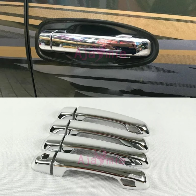 Chrome Car Styling Door Handle Cover With Smart Key Holes 2016 2017 2018 For Toyota Land Cruiser 200 Accessories