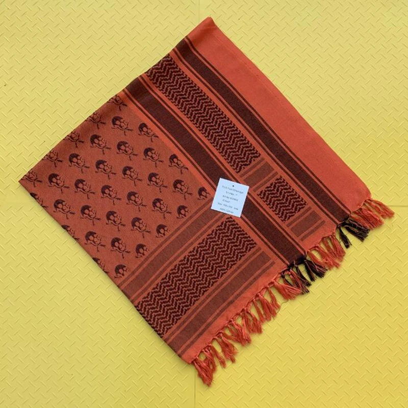 

Outdoor 100x100cm Shemagh Shawl Scarf Arab Desert Keffiyeh Scarf Army Military Camping with Tassel Cotton Windproof Bandanas