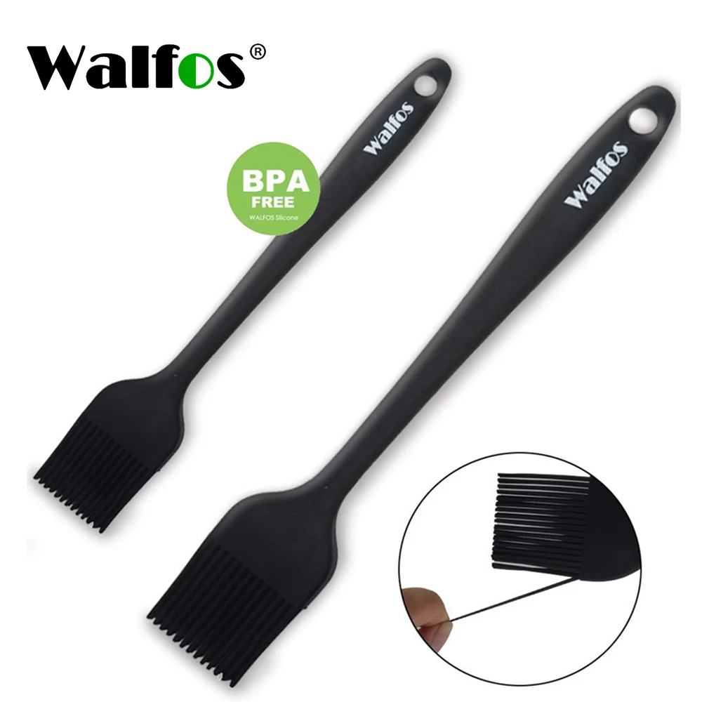 

WALFOS 2 Pieces Food Grade Silicone Oil Brush For Grill BBQ Barbecue Cooking Pastry Heat Resistant Brushes Baking Kitchen Tools