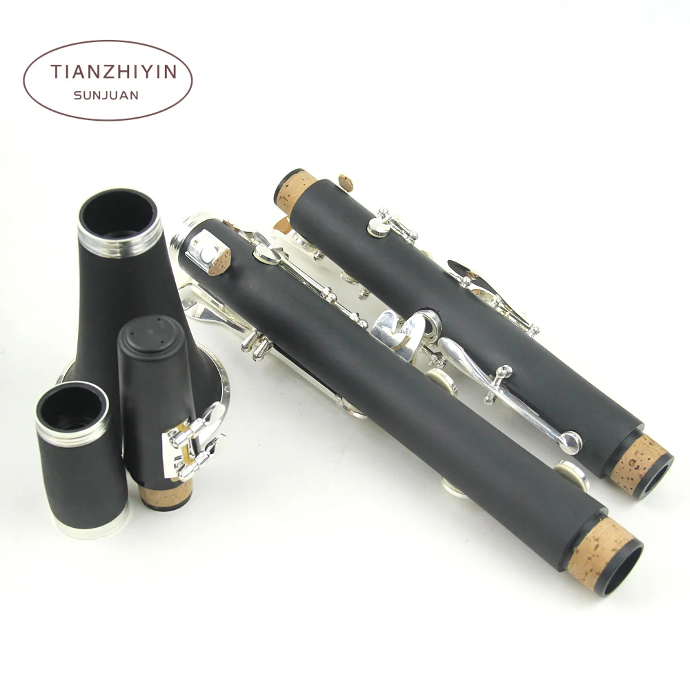 ABS 17-Key Clarinet Bb Flat with Carry Case Gloves Cleaning Cloth Mini Screwdriver Reed Case Reeds Woodwind Instrument