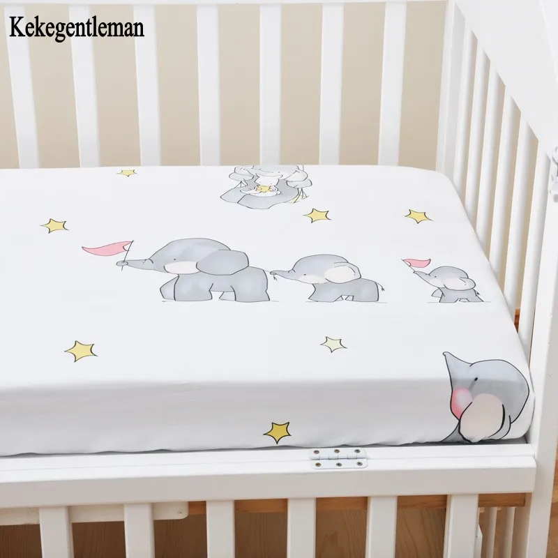 100% Cotton Crib Fitted Sheets With Elastic Band Baby Aldult Mattress Covers Printed Newborn Infant Bedding Set Kids Cot Sheet