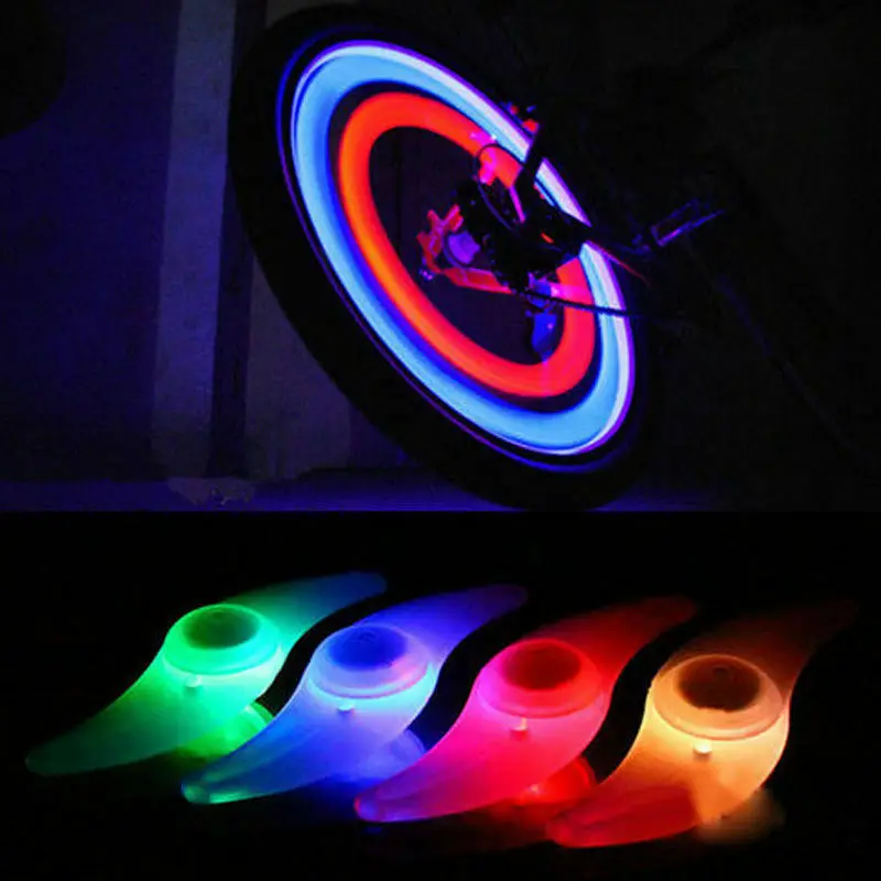 Vermelho fantasia bicicleta ciclismo colorido falou durável de longa duração conveniente pneu pneu roda led brilhante luz lâmpada segurança