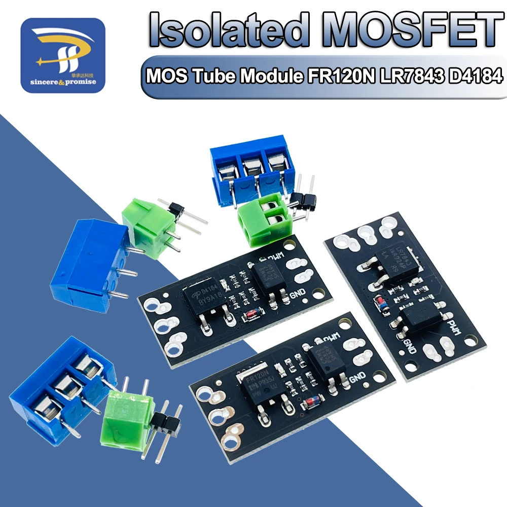 Isolated MOSFET MOS Field Effect Tube Module 3V / 5V FR120N LR7843 D4184 AOD4184 Board Replacement Relay For Arduino and MCU