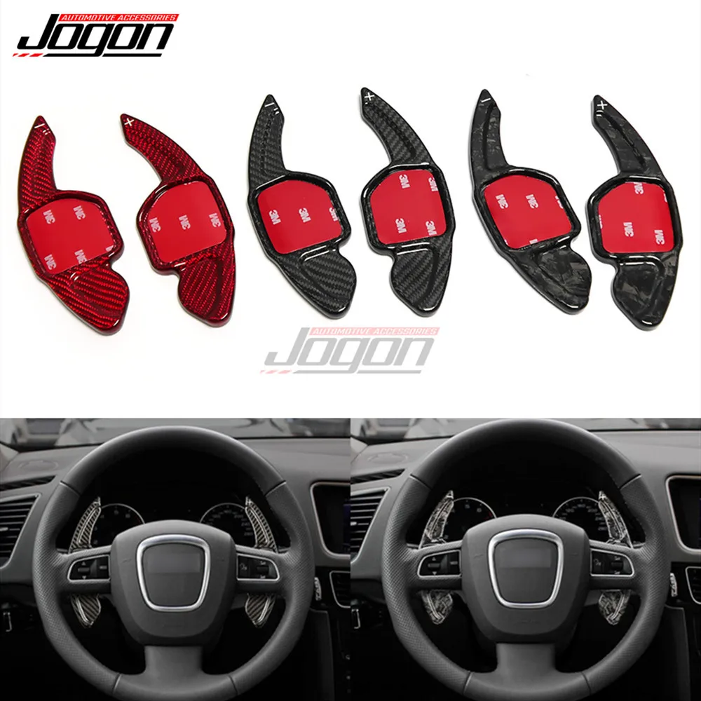 Real Carbon Paddle Shift For Audi A4 B8 A3 8P S3 A5 A6 S6 C6 Q7 Q5 A8 R8 TT TTS MK2 DGS Shifters Forged Carbon 