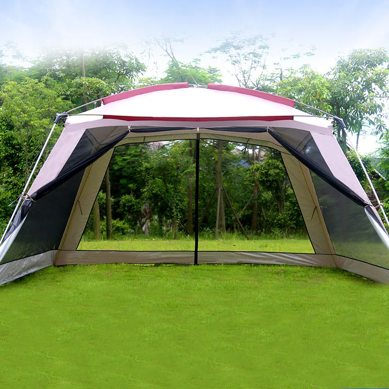 Alltel 5-8 Person Ulterlarge 365*365*210CM Single Layer Large Gazebo Sun Shelter Large Awning Party Tent Camping Family Tent