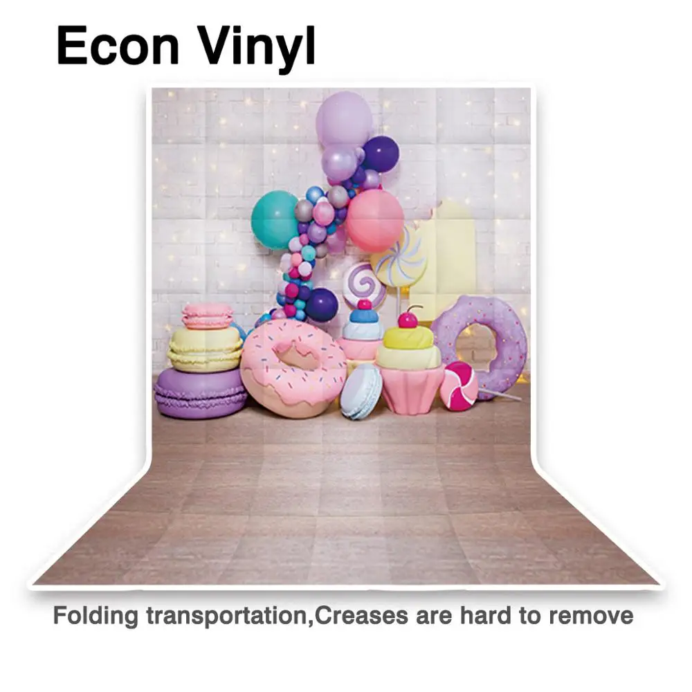 Allenjoy photophone background Cake smash brick wall bokeh glitter dessert girl balloon birthday Donut party backdrops photozone