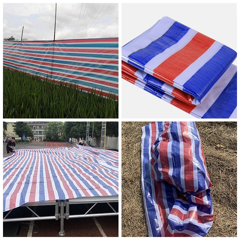 Three-Colors Rainproof Cloth Balcony Garden Plant Shed Tarpaulin Sun Shade Sail Dust Cover Ground Sheet Camping Waterproof Cloth