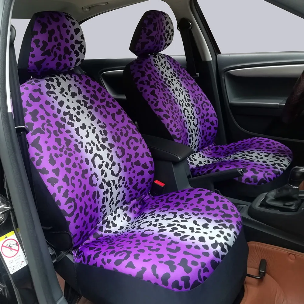 Car Seat Cover Universal car seat Protector Front seat Cushion Pad Mat leopard digital printing type for Auto Interior Suv Van