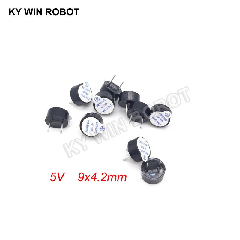 10 SZTUK Nowy ultracienki aktywny brzęczyk 5V AC 9MM * 4.2MM 9x4.2MM 0942 MINI Aktywne brzęczyki piezoelektryczne pasujące do Arduino Diy Electro