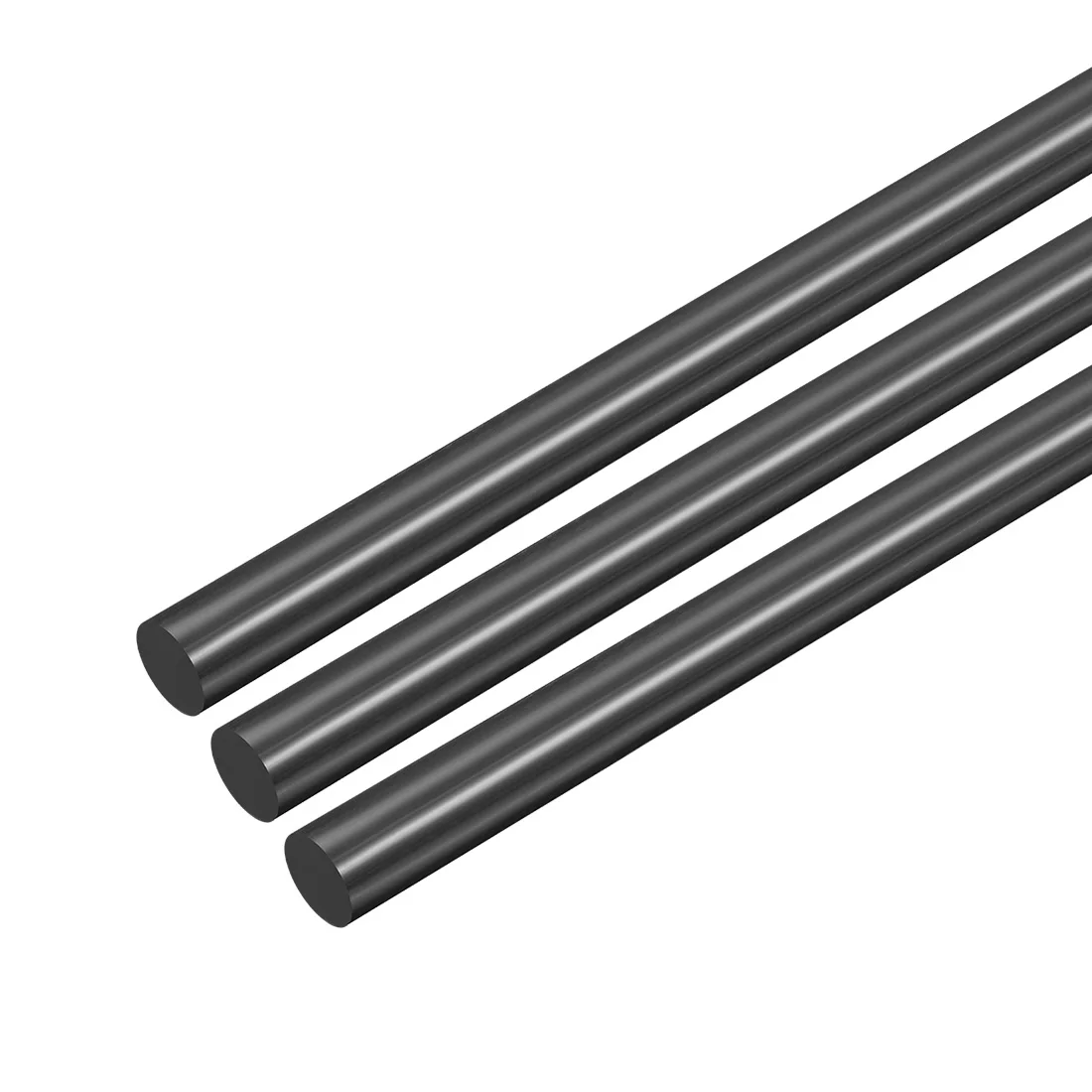 uxcell Plastic Round Rod, 3mm,4mm,5mm,7mm Dia 50cm Length Engineering Plastic Round Bar 4mm  3pcs Black