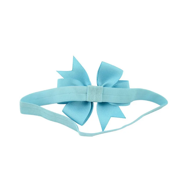 20 Colors 1Pieces Baby Girls Grosgrain Ribbon Bow Hair Band For Newborns Young Children 7.62 CM Hair Band Kids Hair Accessories