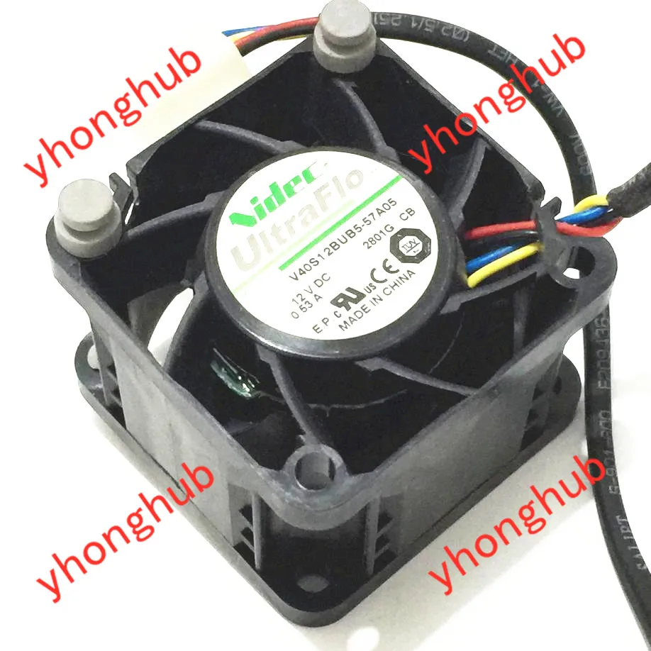 

Nidec X3250 V40S12BUB5-57A05 DC 12V 0.53A 40x40x28mm 4-Wire Server Cooling Fan