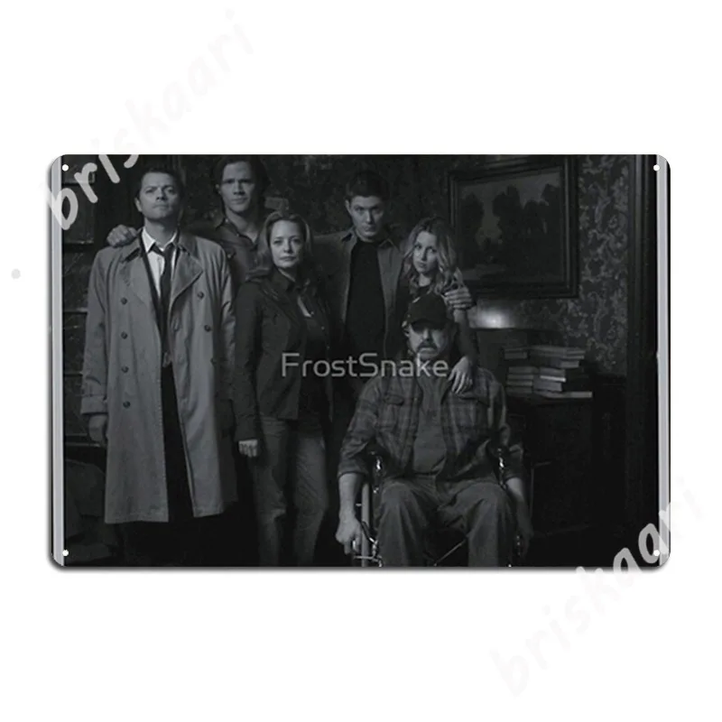 Sam, Bobby, Dean, Cas, Ellen, And Jo Picture Metal Signs Home Vintage Wall Decor pub Tin sign Posters