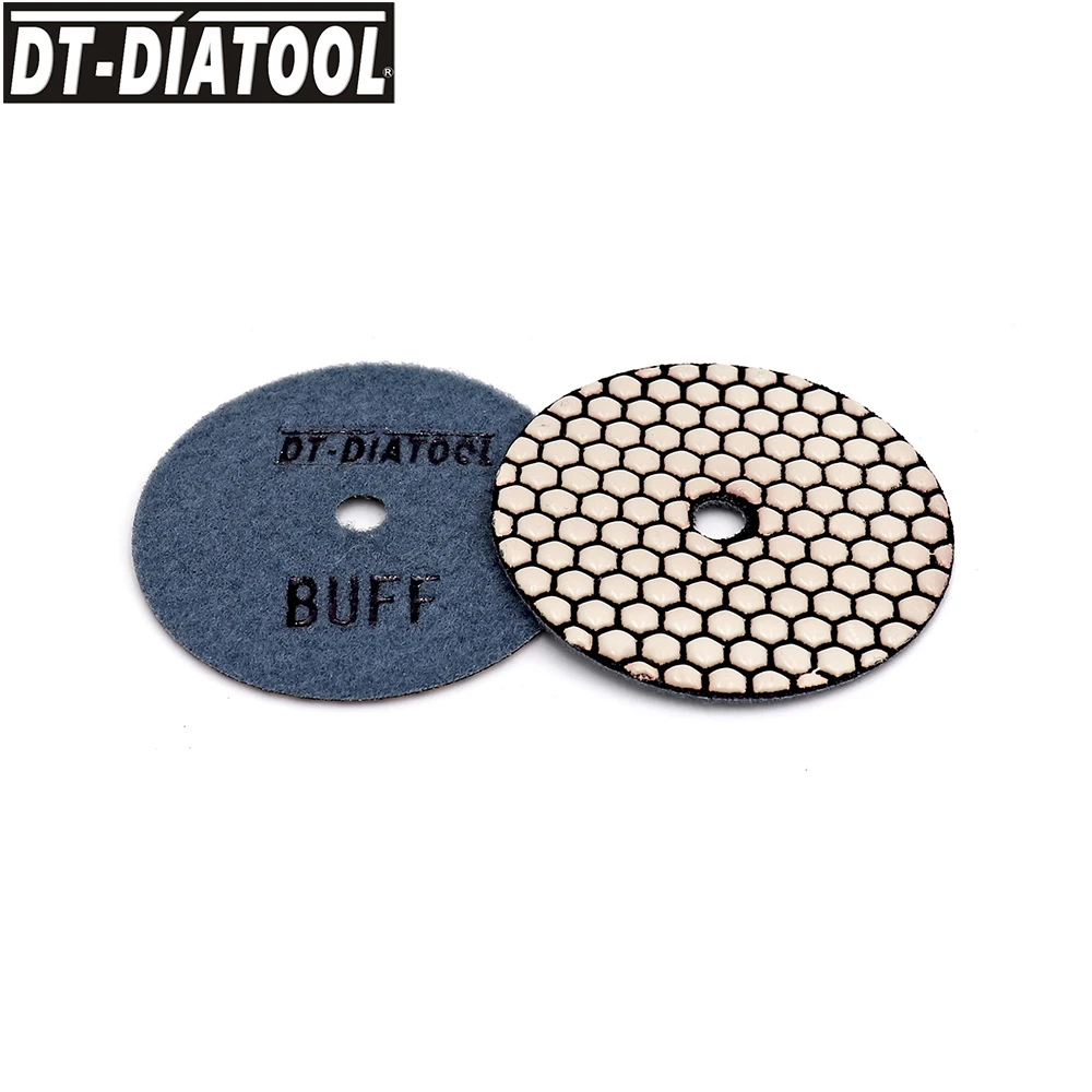 DT-DIATOOL 7個ドライ研磨パッド柔軟な樹脂4インチのダイヤモンド研磨パッド大理石コンクリート床研削ディスクwbuff