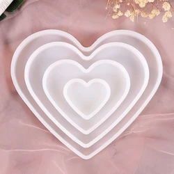 Heart Shape Tray Silicone Casting Epoxy Molds For DIY Resin Tray Coaster Jewelry Findings Tools Moulds Uv Epoxy Handmade Craft