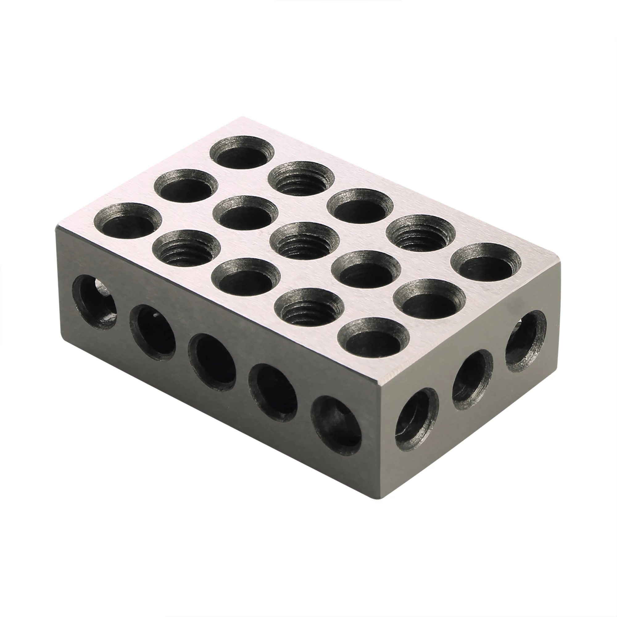 2pcs/pair 23 Holes Precision 25-50-75mm Blocks Gauge Hardened Steel Parallel Block Set Matched Machinist Milling Tool