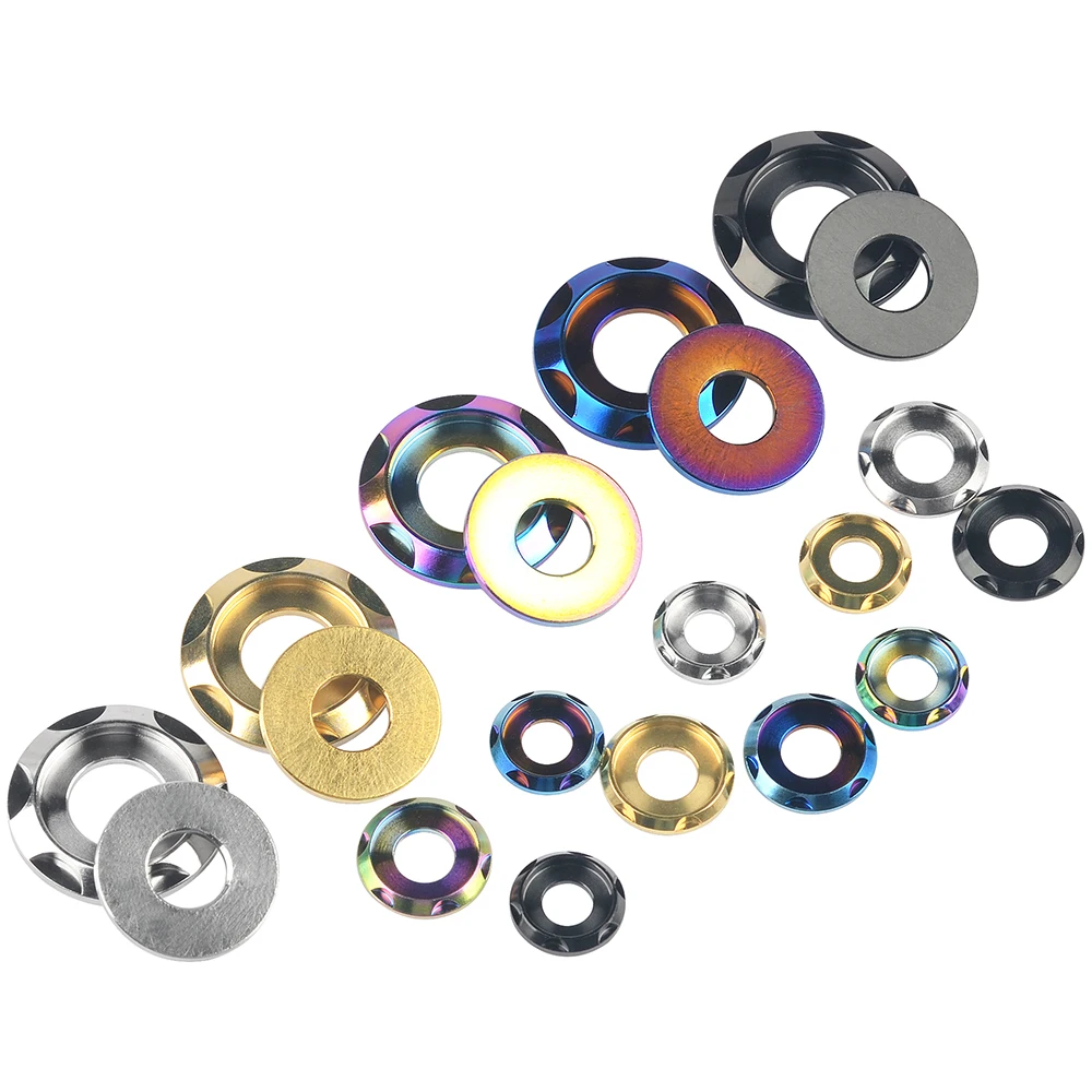 AliExpress NONE Wanyifa Titanium Ti Spacer M5 M6 M8 M10 Gasket for Bike Motorcycle Car Decorative Washers