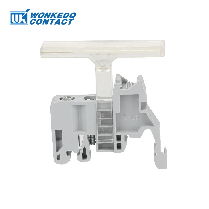 100Pcs KLM-A Terminal Strip Marker Carrier Use with End Clamp Bracket E/UK E/UK-2 NS 35 Din Rail Termin Group Marking Holder