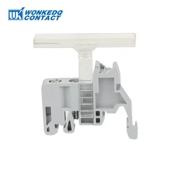 100Pcs KLM-A Terminal Strip Marker Carrier Use with End Clamp Bracket E/UK E/UK-2 NS 35 Din Rail Termin Group Marking Holder