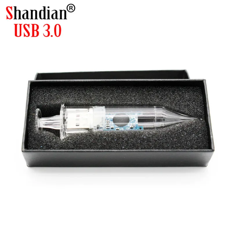 Shandian usb 3.0 venda quente de armazenamento externo seringa médica pendrive 4gb 8gb 16gb 32gb 64gb vara memória u disco