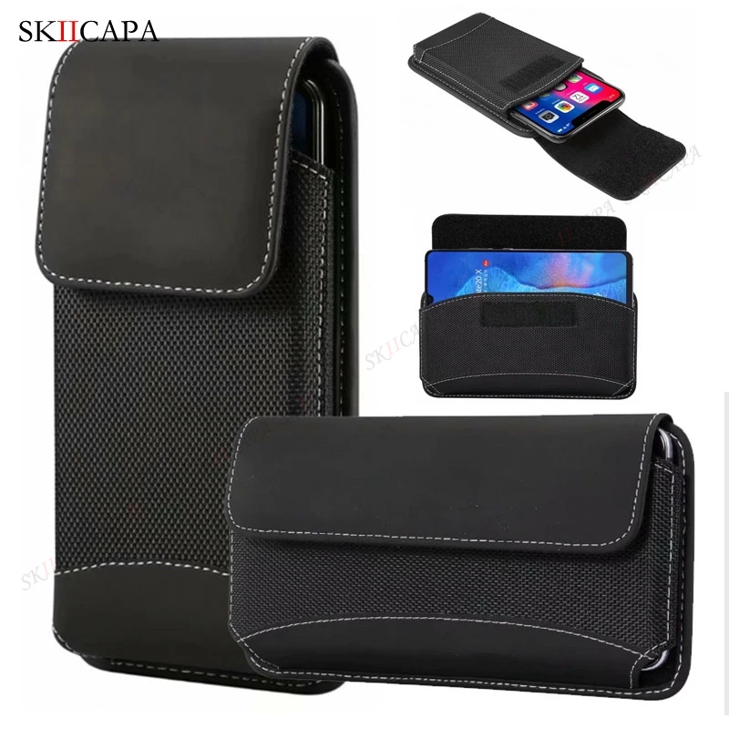 Universal Leather Waist Bag Phone Pouch For Doogee N40 S97 S86 X96 Pro S88 Plus S59 S86 X95 S35 S96 Pro Belt Clip Holster Cover