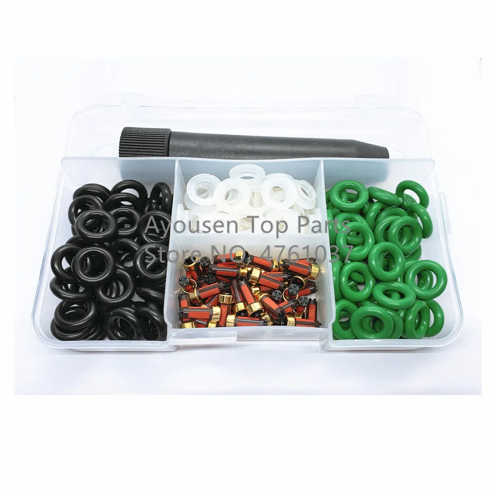 50Sets/Box Fuel Injector Repair Kits Micro Filter Extractor For Injector Part#FBJC100 16600-5L700 0280155937 with Free Shipping