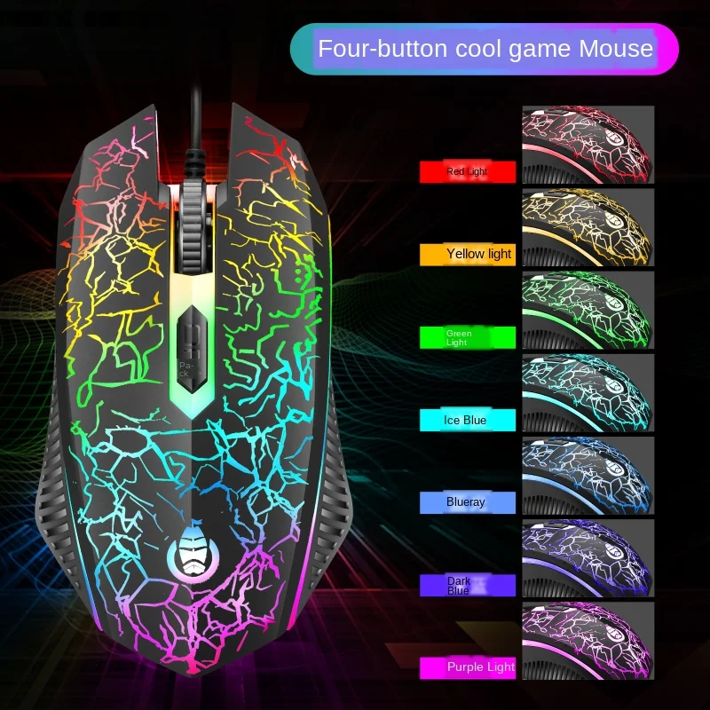 Imagem -05 - Teclado de Jogo Combos de Rato Usb com Fio Led Luminoso Jogo de Gamer Arco-íris Retroiluminação à Prova Dmulti Água Multi-mídia Conjunto para Computador Escritório Gamer