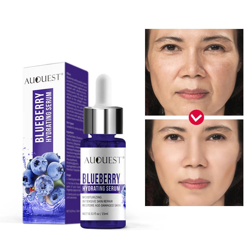 

Natural Blueberry Peptides Face Serum Anti-Aging Lifting Firming Facial Essence Remove Wrinkles Relieve Fine Lines Tighten Skin